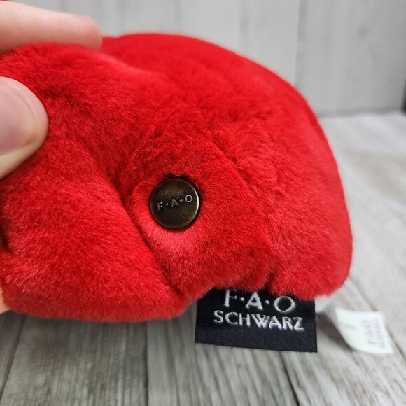 FAO Schwarz Sparklers Frog Plush Red 8'' Stuffed Animal Toy - Picture 5 of 9